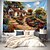 economico arazzo paesaggistico-Tappeto Appeso con Treno nel Paesaggio su Cliff Arte Murale Tappeto Grande Decorazione Fotografica Coperta Tenda Casa Camera da Letto Soggiorno