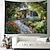 economico arazzo paesaggistico-Tappeto Appeso con Treno nel Paesaggio su Cliff Arte Murale Tappeto Grande Decorazione Fotografica Coperta Tenda Casa Camera da Letto Soggiorno