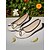baratos Sapatilhas de mulher-sapatilhas femininas com laço – sapatos casuais de bico redondo para caminhadas diárias, piqueniques e compras de fim de semana