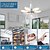 cheap Ceiling Fan Lights-Foldable Ceiling Fan with Lights and Remote, Dimmable LED Bulb, 3000K-6500K, Easy Install for Bedroom, Living Room, Garage