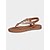 economico Infradito da Vacanza-Sandali da donna con cinturino a T in strass marroni stile boho con elastico sul retro, eleganti scarpe estive basse per uscite informali, gite in spiaggia e viaggi di vacanza