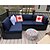 abordables Housse de Coussin de Patio-Housse de coussin de siège Couleur Unie Teint en fil Polyester Literie