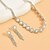 billiga Smyckeset-brudsmyckeset 1 set strass legering örhängen halsband kvinnor elegant snygg söt smyckeset för bröllopsfest fest aftonkläder
