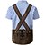 baratos Camisas-Oktoberfest Estampa Lederhosen camisas havaianas Camisa Aloha Bávaro Munique Alemão Arte Gráfica Para Homens Adulto Carnaval Cerveja Oktoberfest Impressão 3D Férias Festa