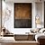 cheap Wabi Sabi-Mintura Hand Painted Abstract Black Brown Oil Paintings on Canvas Modern Abstract Wall Art Picture For Home Decoration Ready To Hang With Stretched Frame