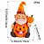 tanie Dekoracje wiszące i na stół na Halloween-figurka żywiczna krasnala z dyni na Halloween, świecąca dynia trzymająca starszego krasnala, nowość w dekoracji ogrodu, świecąca figurka z żywicy