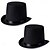 billige Partyhatter-Morsomme festhatter svart flosshatt - viktoriansk hatt for menn - filt smokinghatt - kuskhatt - utkledningshatt