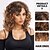 ieftine Peruci Sintetice Trendy-Peruci Sintetice Deep Curly Afro Kinky Frizură Asimetrică Cu breton Realizat la mașină Perucă 14 inci A1 Păr Sintetic Pentru femei Clasic Comfortabil Gradient de culoare Multi-Color