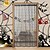 voordelige Halloween Deur Covers-Halloween deurbekleding voordeur gordijn decoratie, Halloween bezemsteel vleermuizen vliegen gekarteld onderkant display