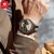 billige Kvartsure-OLEVS 3645 Herre Ur Top Mærke Business Original Kvarts Ur Solid Træ Multifunktionel Chronograph Månefase Ur