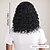 abordables Perruques de fête-Perruque Synthétique Ondulé Afro Bouclé Coupe Asymétrique Avec frange Fabriqué à la Machine Perruque 14 pouces A1 Cheveux synthétiques Femmes Classique Confortable Dégradé de couleur Noir