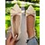 abordables Sandalias planas de mujer-Zapatos planos marrones de punto con detalle de lazo para mujer: suaves y sin cordones, ideales para looks casuales y semiformales.