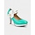 preiswerte 1950er Jahre-Damen-Pumps im Vintage-Stil der 1950er Jahre aus blauem Lackleder mit weißer Schleife und Perlendetail – Retro-Plateau-Pumps für Partys, Hochzeiten und Eleganz im Alltag