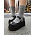 abordables Chaussures sans lacet et mocassins femme-Chaussures Mary Jane à plateforme bordeaux pour femmes avec bride à boucle, ballerines rétro épaisses pour les rendez-vous décontractés et le quotidien
