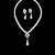 abordables Conjuntos de joyas-Conjuntos de joyas nupciales, 1 juego de pendientes y collar con perlas de imitación y diamantes de imitación, conjunto de joyas elegantes y modernas para mujer, ideal para bodas, ocasiones