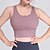 billige Sports-BH&#039;er og veste-Dame Yoga-bh Kampvogn Pilates-bh Undertøj Høj Effekt Høje støtter Åndbart Trådløs Vatteret Ensfarvet / almindelig farve Sport Sportstøj Hvid Lyserød Fitness Pilates Løb