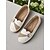 voordelige Damesinstappers &amp; loafers-Witte geperforeerde damesloafers met bloemendetail – zachte, casual instappers voor wandelingen in de tuin, autorijden en dagelijks comfort