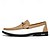 ieftine Saboți și Mocasini Bărbați-Mocasini bărbătești din piele ecologică, verzi și albi, model mocasin, la modă, pentru ținute casual și de primăvară