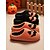 abordables Pour les femmes-Femmes Slip-Ons Chaussons Moelleux Maison Quotidien Grimace Talon plat Bout Rond Peluches Confort Fausse Fourrure Mocassin Noir / blanc Orange / Noir Noir / Beige