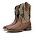 abordables Cowboy et bottes occidentales-Bottines western marron clair à motif chevron pour homme - cuir de qualité supérieure, élégantes, parfaites pour les tenues décontractées, les événements cowboy et les aventures en plein air