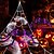 tanie Dekoracje na zewnątrz-dekoracja halloween pająk z fioletowymi światłami led, zewnętrzne dekoracje halloweenowe pająk, czarne, włochate, straszne, realistyczne rekwizyty pająków do ogrodu, domu, przerażający wystrój imprezy