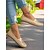 ieftine Mocasini de Damă-Mocasini din piele ecologică, lucrați manual pentru femei – balerini fără mâneci cu broderie boho pentru sejururi la țară, plimbări în natură și ținute boeme de vară