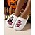 baratos Chinelos de mulher-Pantufas femininas felpudas com estampa de fantasma de Halloween - sapatos confortáveis de casa de terror bordados com design &quot;não desligue&quot; para temporadas assustadoras, festas e roupas de lazer