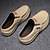 cheap Men&#039;s Clogs &amp; Mules-Men&#039;s Khaki Slip-On Canvas Loafers with Elastic Gore Lightweight Flexible Sole Comfortable for Driving Casual Office and Everyday Wear