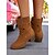 levne Cowboy &amp; Western Boots-Dámské semišové kozačky do poloviny lýtek s výřezem ve westernovém stylu a hvězdou – retro kovbojské kozačky s robustním podpatkem na hudební festivaly, rodea a ležérní outfity