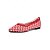 abordables Ballerines femme-Ballerines Flyknit rouges pour femmes – Chaussures plates souples à bout pointu et motif à chevrons pour les rendez-vous décontractés, les pique-niques et les événements en journée