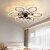 baratos Candeeiros Ventoinhas de Teto-ventiladores de teto com luzes, ventilador semi-embutido de baixo perfil, motor reversível silencioso, luzes de teto redondas com ventilador para quarto, sala de estar e sala de jantar