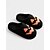 abordables Pour les femmes-Femmes Slip-Ons Chaussons Moelleux Maison Quotidien Grimace Talon plat Bout Rond Peluches Confort Fausse Fourrure Mocassin Noir / blanc Orange / Noir Noir / Beige