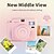 abordables Caméras, appareils photo et vidéo-Kit d&#039;appareil photo à impression instantanée avec mini rouleau de film, lampe de poche intégrée, sac à main en feutre et album, cadeau parfait pour les femmes à la Saint-Valentin