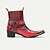 voordelige Premium lederen laarzen-Heren Witte en Gouden Leren Weste Boots met Gouden Punt Bloem Patroon en Rits Sluiting–Trendy Boots voor Casual en Festival Kleding