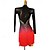 baratos Roupa de Dança Latina-Vestido de dança latina com borlas e strass, vestidos de competição de salsa com manga comprida para mulheres, roupas de dança rumba