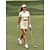billige Kvinnegolf sko-Dame Treningssko utendørs Daglig Reise Kontrastfarge Flat hæl Rund Tå Sportslig Fritid Komfort Løp Gange Mikrobielt skinn Mikrofiber Snøring Hvit Rosa Grå
