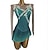 cheap Figure Skating Dresses-Figure Skating Dress Women's Girls' Ice Skating Dress Green Open Back Asymmetric Hem Mesh High Elasticity Training Competition Skating Wear Classic Crystal / Rhinestone Long Sleeve Ice Skating Figure