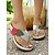 voordelige Comfortsandalen-Dames sandalen met kleurblokbladmotief en sleehak – zachte instapslippers voor in de tuin, bij een brunch of tijdens een zomerwandeling