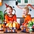 abordables Figurines et ornements-Lot de 4 décorations de table en bois pour Halloween, décorations de table rustiques pour table de fête d'intérieur, décorations de table ...