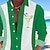 halpa Ruoka &amp; Juomat-Miesten Lintu cocktail Paita Havaiji paita Button Up paita Pitkähihainen Havaijilainen ulko- Loma Pyhäpäivä Kevät Syksy Sänkyjen avaus 3D-tulostus Pellava kuin paita Vaalean vihreä Sininen Purppura