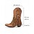 baratos Cowboy &amp; Western Boots-Botas de cowboy femininas com franjas estilo western - botas de cano médio em camurça sintética bege com tachas de estrelas e fivela para rodeio, shows country ou festivais de outono
