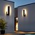 abordables luces de pared al aire libre-Aplique de pared LED para exterior, resistente al agua IP65, accesorio de iluminación rectangular de montaje en pared, negro, elegante, acrílico blanco esmerilado, antioxidante, blanco cálido, 110-240