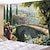 economico arazzo paesaggistico-Tappeto Appeso con Treno nel Paesaggio su Cliff Arte Murale Tappeto Grande Decorazione Fotografica Coperta Tenda Casa Camera da Letto Soggiorno