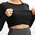 economico Top Yoga-Per donna Magliette sportive parte superiore del pilates Sport in alto Scollo a giro Elastico Caldo assorbente del sudore Manica Lunga Gli sport Tinta unica Top Per Pilates Palestra Zumba