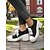 economico Sneakers da donna-Sneakers da donna in tela con plateau e tacco grosso nere – scarpe da strada retrò con lacci per adolescenti e giovani adulti per passeggiate quotidiane, vita universitaria e uscite informali