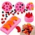 abordables Moisissure-Moules à fruits en silicone rose 5 pièces ensemble de moules à fruits en silicone rose - pour la décoration de bougies projets de bricolage décoration - formes orange fraise myrtille framboise ananas