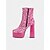 cheap 1980s-Women&#039;s 1980s-Inspired Gold Sequin Platform Ankle Boots – Retro Disco Chunky High Heel Boots for Stage Shows, Nightclubs, and Costume Parties