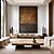 cheap Wabi Sabi-Mintura Hand Painted Abstract Black Brown Oil Paintings on Canvas Modern Abstract Wall Art Picture For Home Decoration Ready To Hang With Stretched Frame
