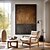 cheap Wabi Sabi-Mintura Hand Painted Abstract Black Brown Oil Paintings on Canvas Modern Abstract Wall Art Picture For Home Decoration Ready To Hang With Stretched Frame