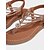 economico Infradito da Vacanza-Sandali da donna con cinturino a T in strass marroni stile boho con elastico sul retro, eleganti scarpe estive basse per uscite informali, gite in spiaggia e viaggi di vacanza